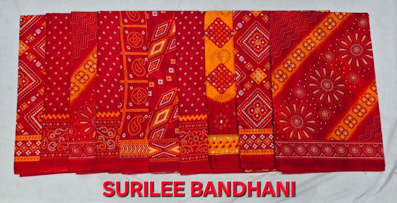 Madhav surilee bandhani surat saree wholesaler